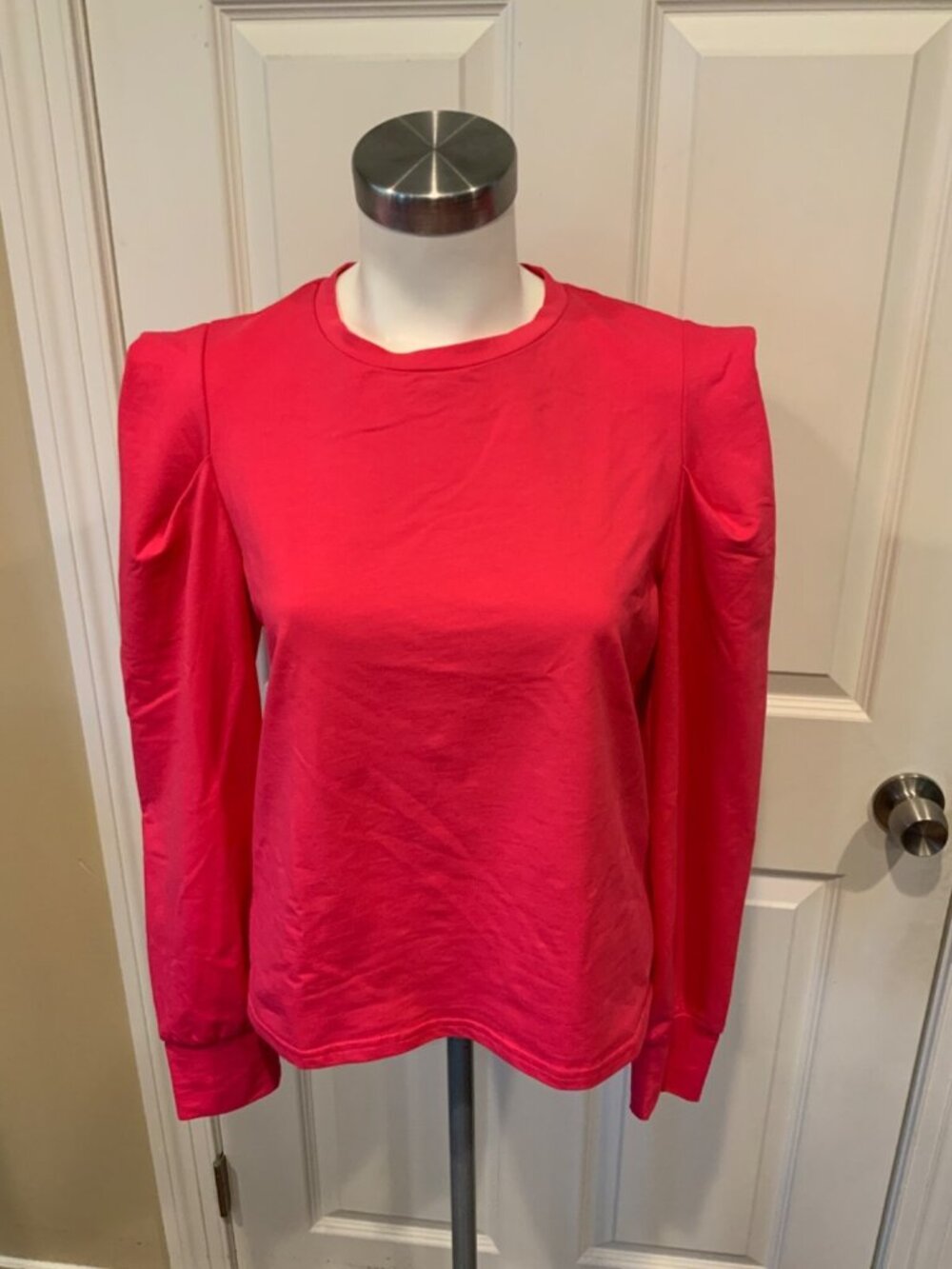 Walter Baker Pink Long Puff Sleeve Shirt, Size Small
